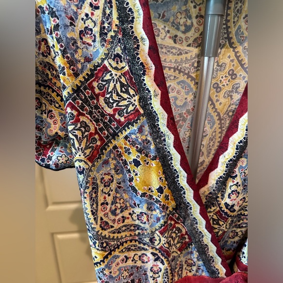 NWOT BCBG multi color wrap around dress size XS - Picture 5 of 6